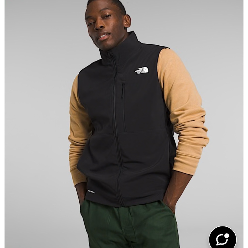The North Face Men's Black and Tan Vest